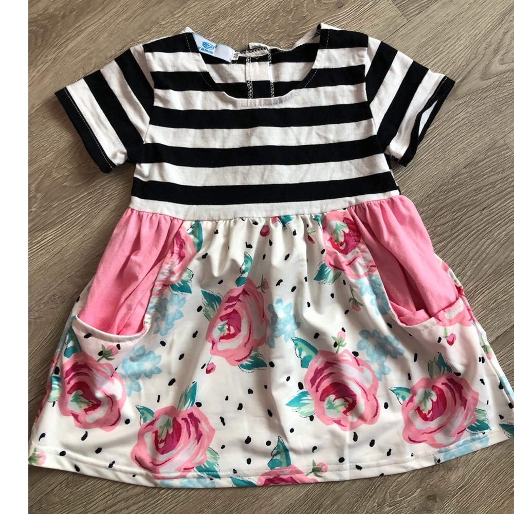 2t adorable summer dress with roses